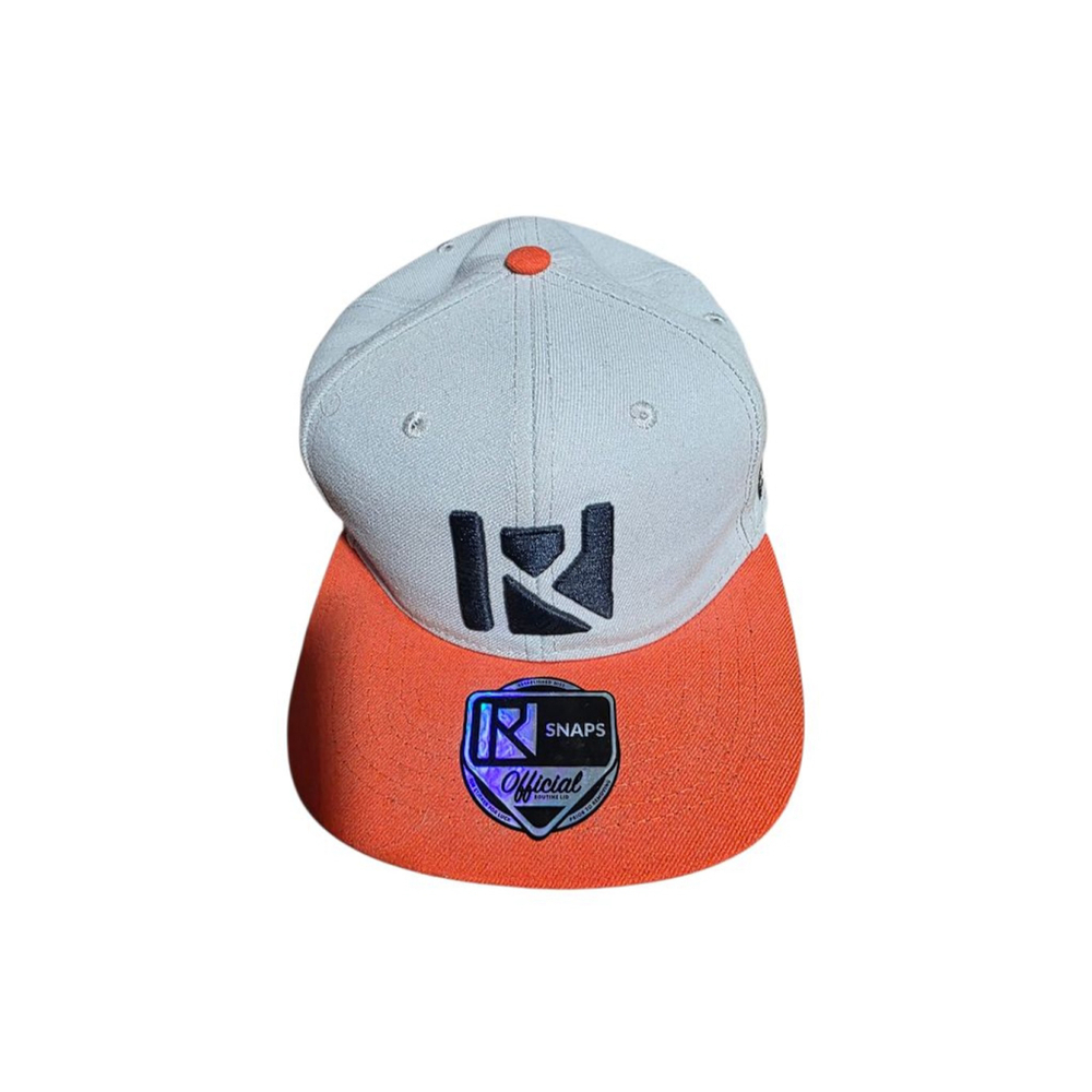 Men's Routine Gray Orange Baseball Cap One Size